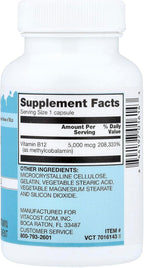 Vitacost Vitamina B12 5000 mcg - 60 Cápsulas