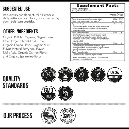 Organic Plant D3 + K2 | 5000 UI D3 + 120 mcg – Quienes buscan una fuente orgánica y natural: certificado USDA – Image 6