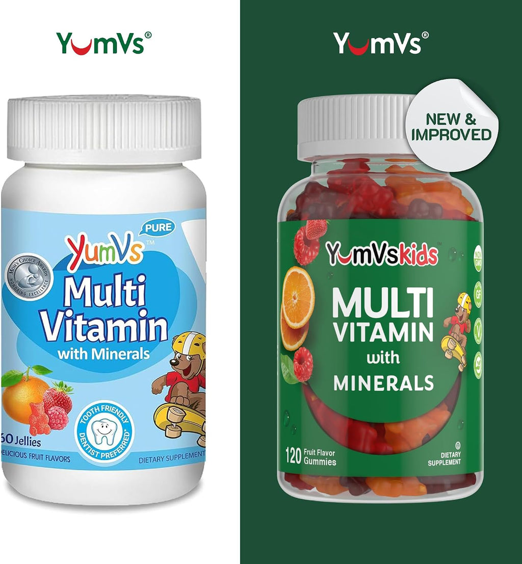 YumVs Gominolas Multivitamínicas para Niños - Sabor Fruta - 120 unidades