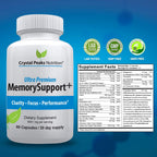 Memory Boost + Brain Support – Suplemento Nootrópico para Memoria, Concentración y Claridad Mental