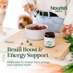 Nourish Pet Co. Fitoplancton Omega y Multivitamínico para Perros y Gatos – Suplemento de Omega-3 de Fitoplancton – Fórmula de Bienestar para Piel, Pelaje, Articulaciones, Equilibrio Inmune y Vitalidad 80g
