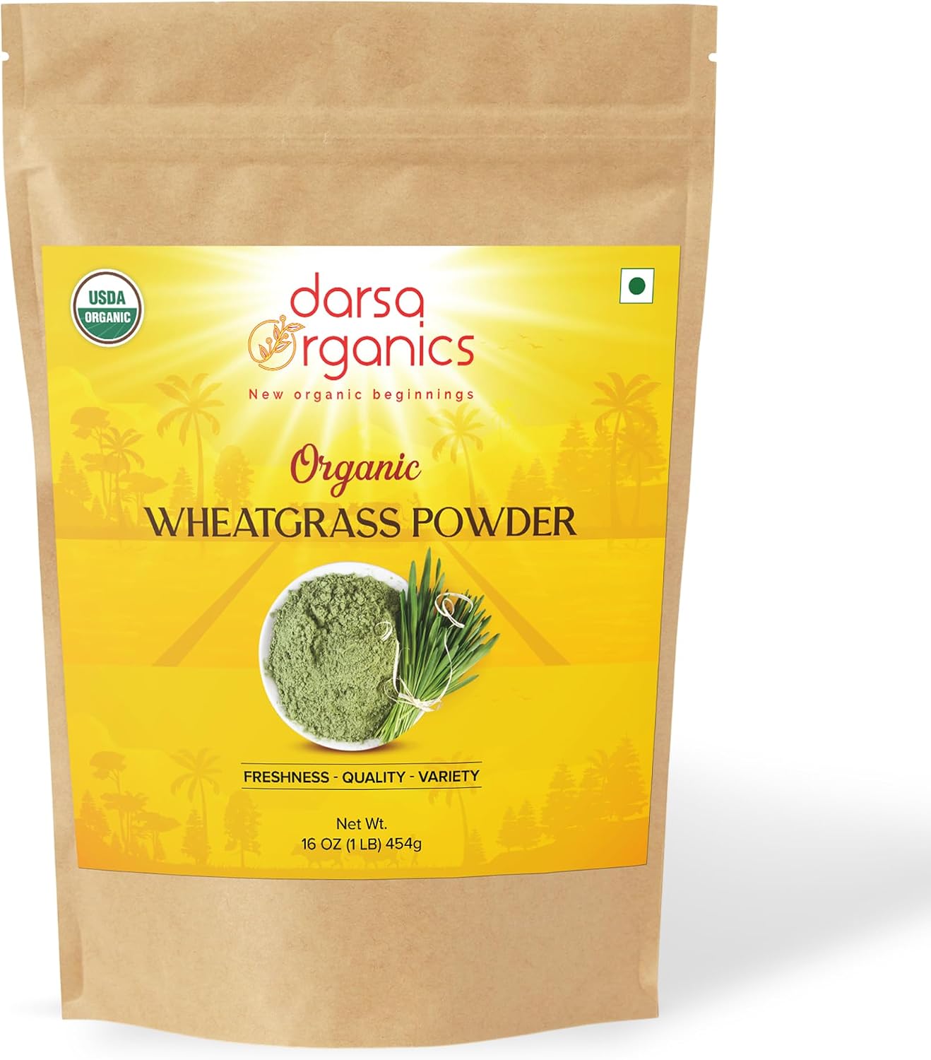 Darsa Organics Polvo de Hierba de Trigo Orgánico (1 lb)