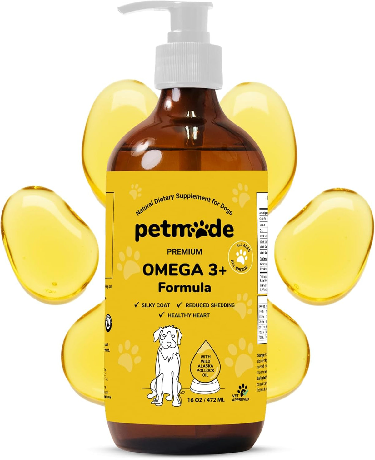 Omega 3 para Perros con Aceite de Abadejo de – Piel y pelaje: Ayuda a mantener una piel hidratada y un pelaje – Image 1