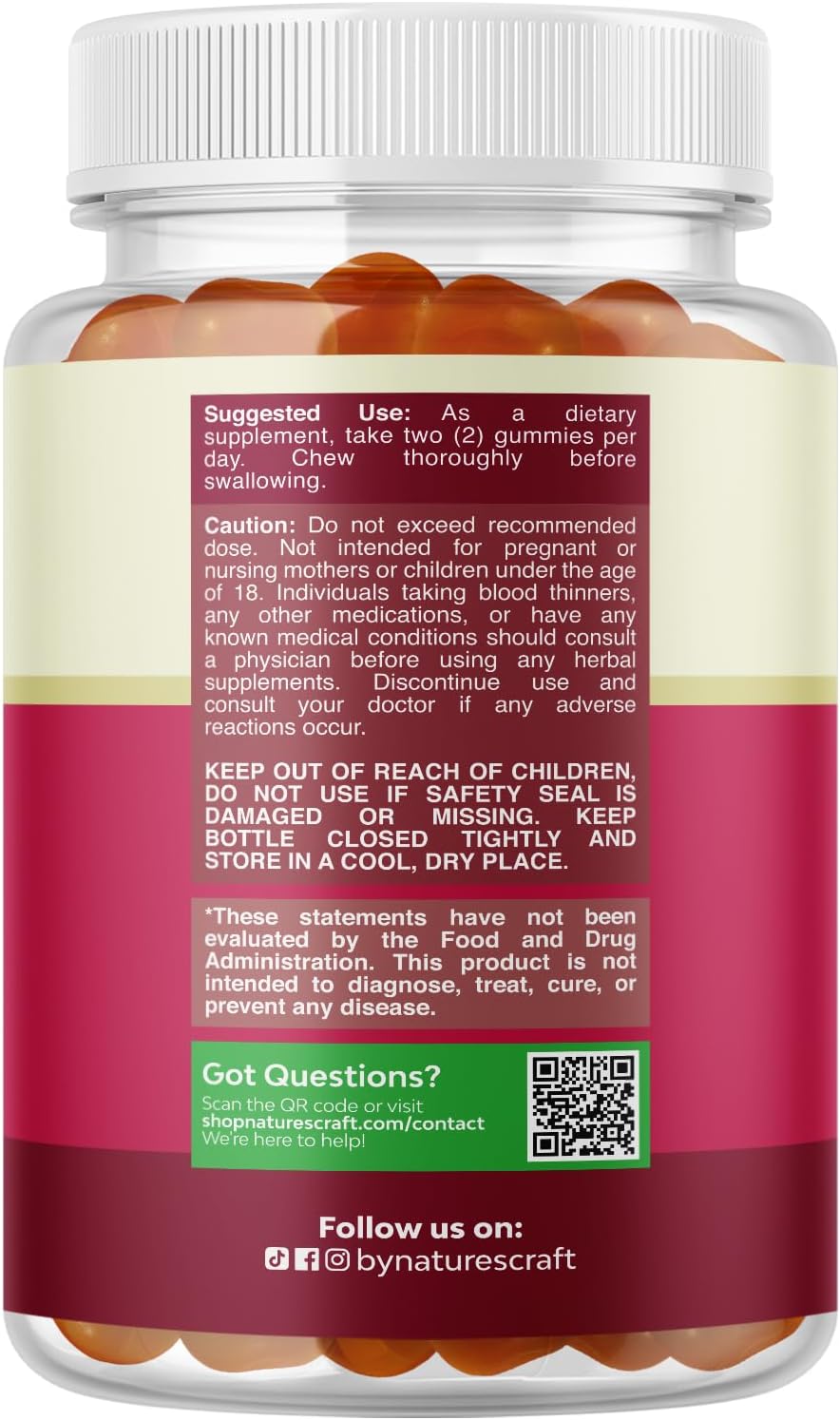 Fertility Gummies para Mujeres – Gominolas de Inositol con Myo-Inositol, Ácido Fólico y Vitex – Sabor Melocotón – 60 Unidades