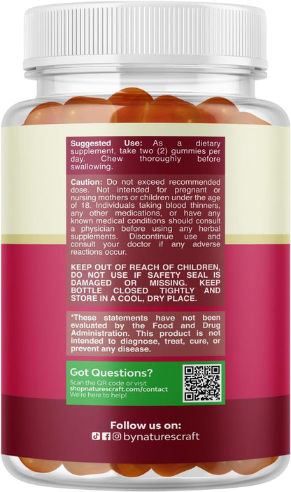 Fertility Gummies para Mujeres – Gominolas de Inositol con Myo-Inositol, Ácido Fólico y Vitex – Sabor Melocotón – 60 Unidades – Image 9