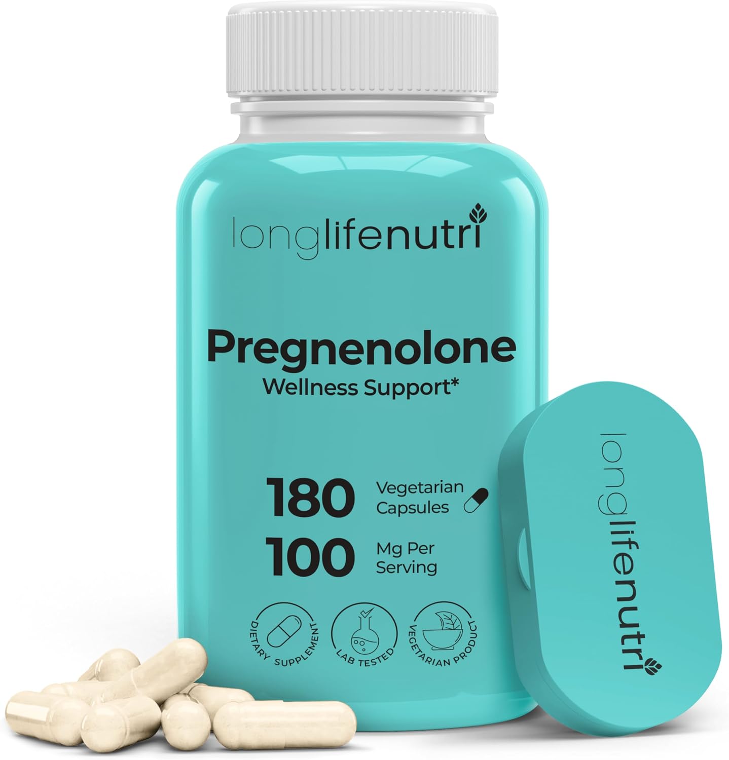 Brain & Hormone Support Pregnenolona - 180 Cápsulas Veganas