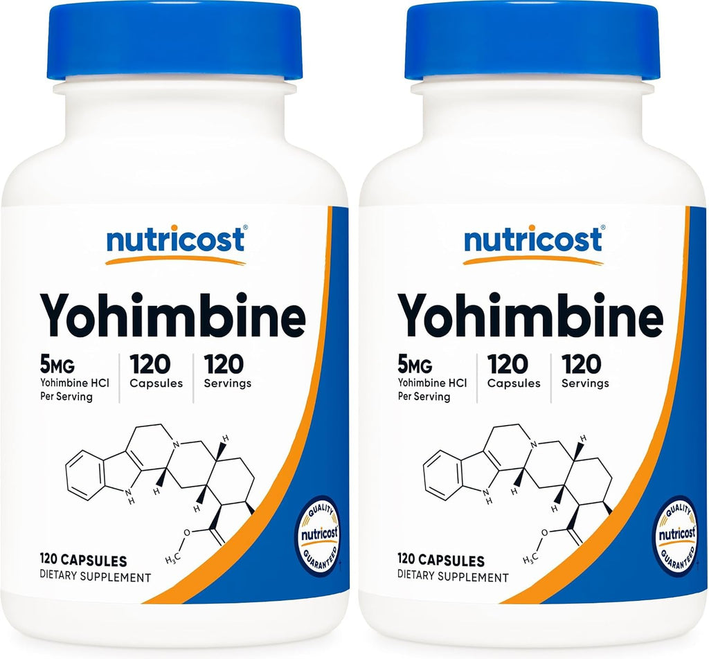Nutricost Yohimbine HCl 5mg, 240 cápsulas de máxima potencia