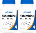 Nutricost Yohimbine HCl 5mg, 240 cápsulas de máxima potencia