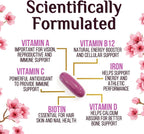 Multivitamínico para Mujeres - Completo Diario con Calcio, Ácido Fólico, Vitaminas A, C, D, E y Grupo B, Zinc y Hierro - Apoyo para Huesos, Energía e Inmunidad - 120 Cápsulas Blandas