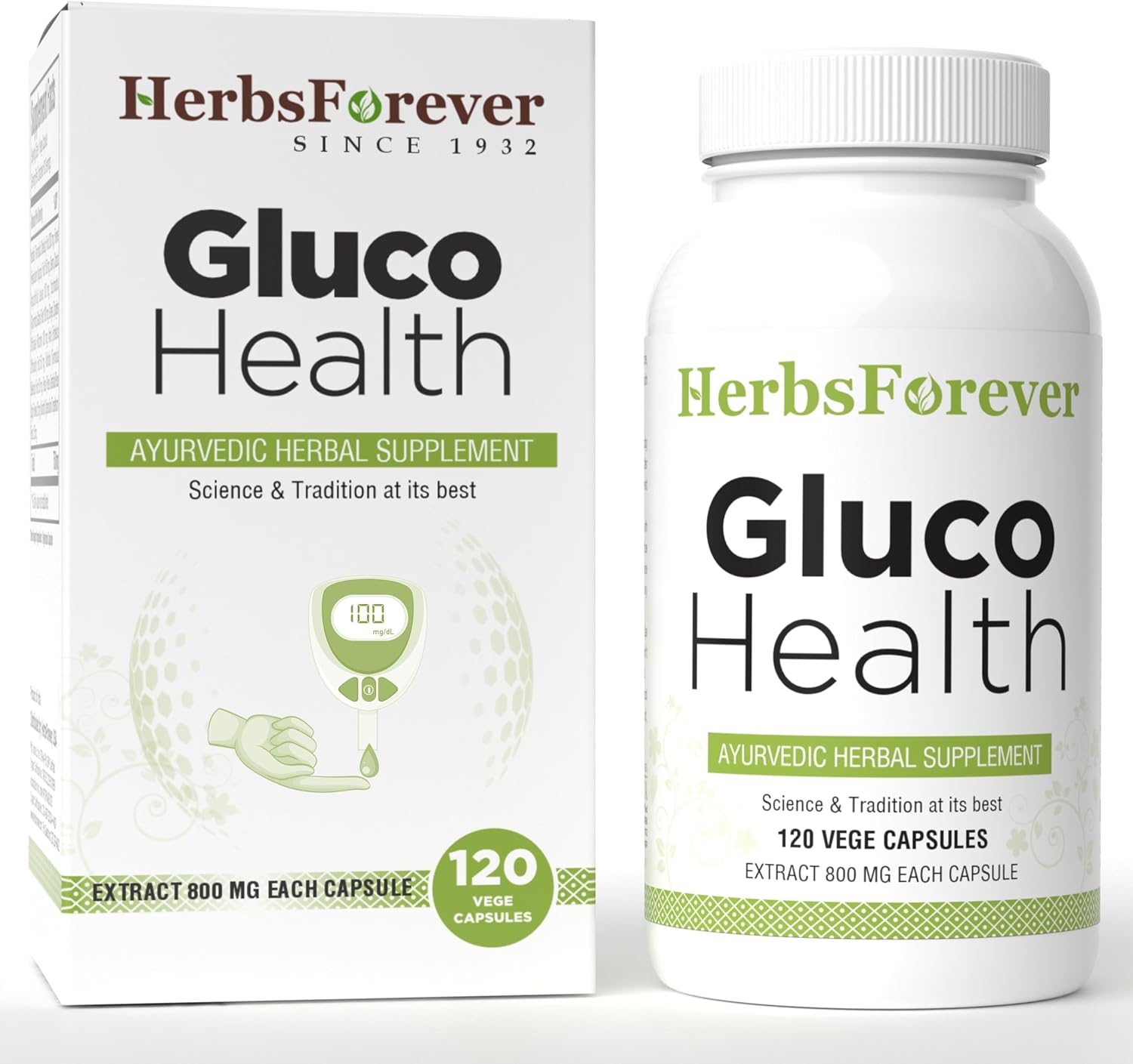 Herbsforever Gluco Health - 120 Cápsulas Vegetales - Control de Azúcar y Antojos