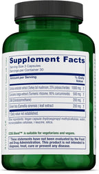 Vitanica CCDG Blend - Suplemento con Té Verde, Cúrcuma, DIM y Cola de Pavo - Apoyo Inmunitario y Antioxidante - Vegano - 90 Cápsulas