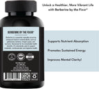Berberine HCI de Dr. Amie | 1200 mg de Berberina por Dosis | 60 Cápsulas (30 Días)