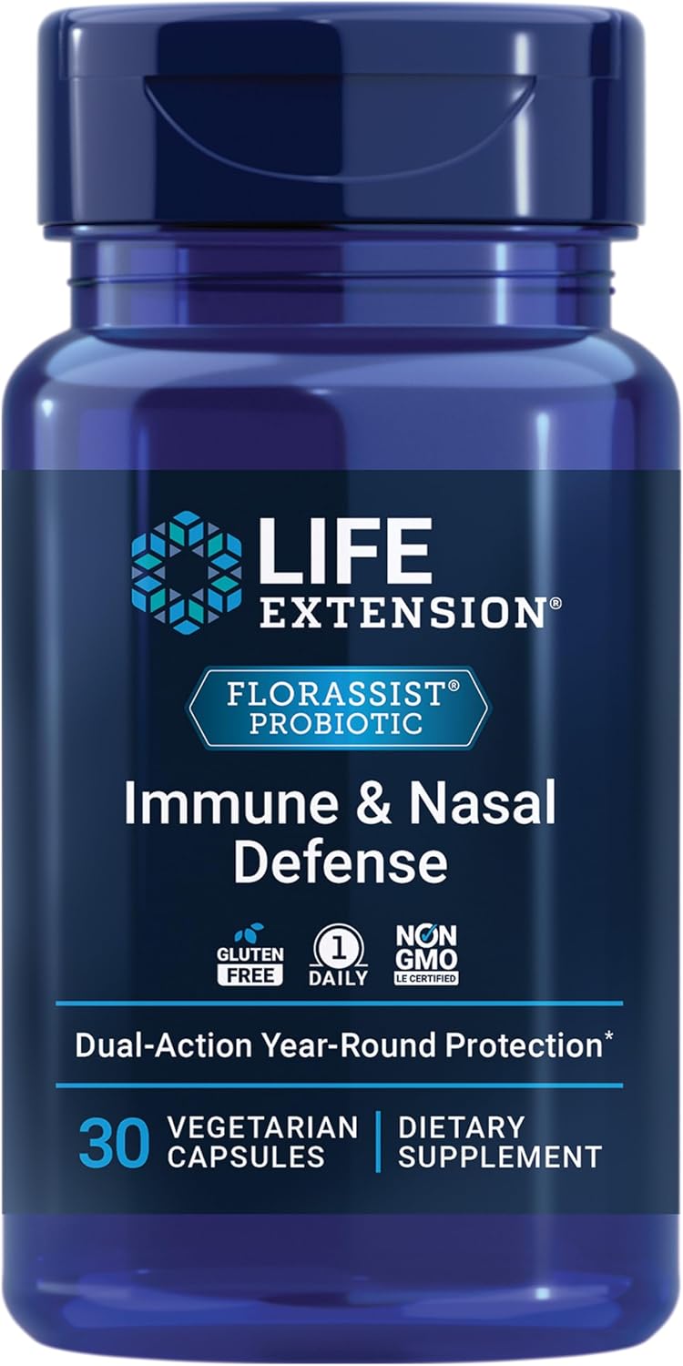 Life Extension FLORASSIST Immune & Nasal Defense - 30 Cápsulas Vegetarianas