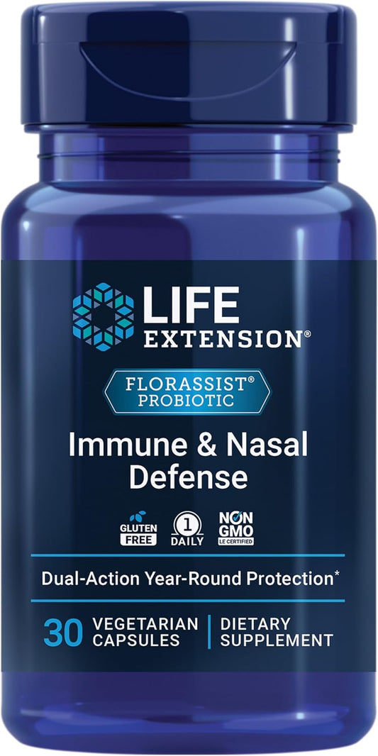Life Extension FLORASSIST Immune & Nasal Defense - 30 Cápsulas Vegetarianas