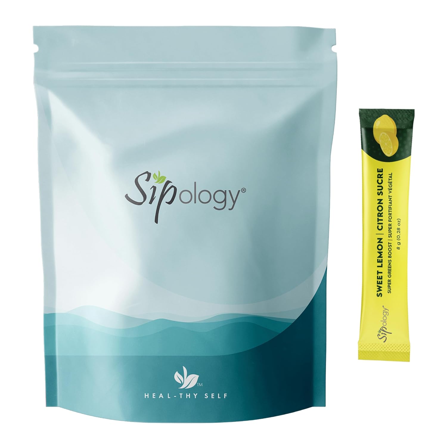 Sipology Super Greens Boost - Limón Dulce - 10 Sticks - Mezcla de Superalimentos con Vitaminas y Minerales