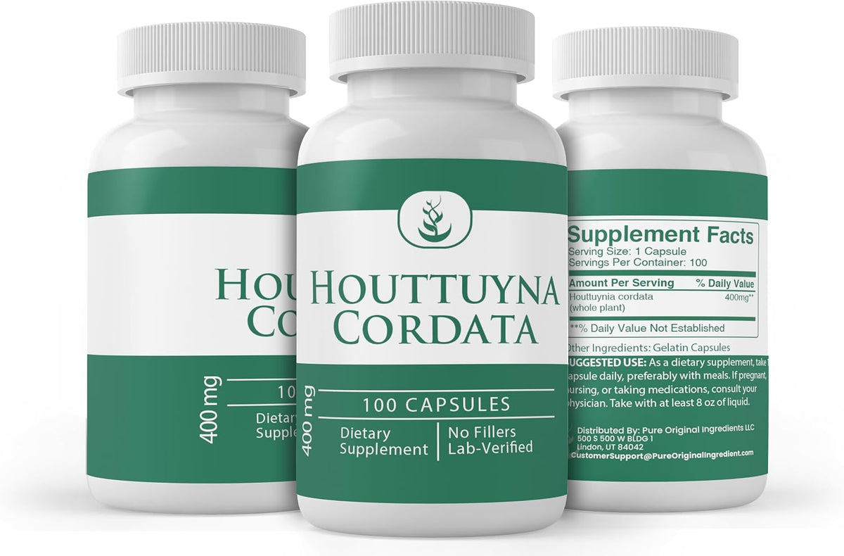 Pure Original Ingredients Houttuynia Cordata (100 Cápsulas) Siempre Puro, Sin Aditivos ni Rellenos, Verificado en Laboratorio – Image 4