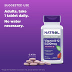 Natrol B12 5000 mcg Comprimidos de Disolución Rápida - 200 unidades