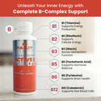 Complejo B Líquido con Absorción Liposomal - Purality Health - Vitaminas B1, B2, B3, B5, B6, B7, B9, B12 + Minerales Esenciales - 15 Días