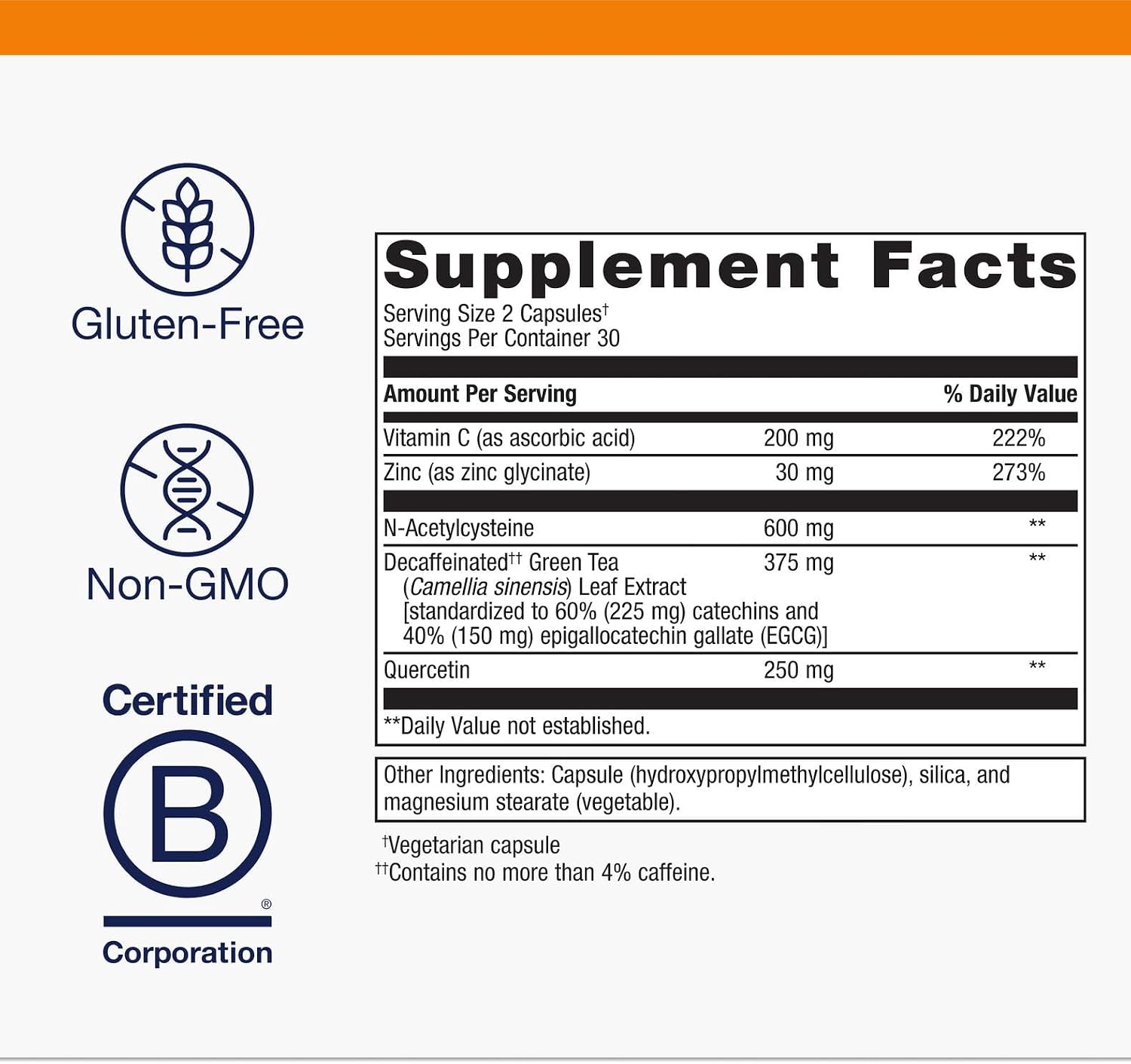 Metagenics Immune Active - Quercetina, NAC, Zinc, EGCG y Vitamina C - 60 Cápsulas