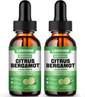 lickshine 2 Pack Gotas Líquidas de Bergamota Cítrica 3000 mg - Alta Absorción - Suplemento Antioxidante y para el Sistema Inmunitario, 2 x 118 ml