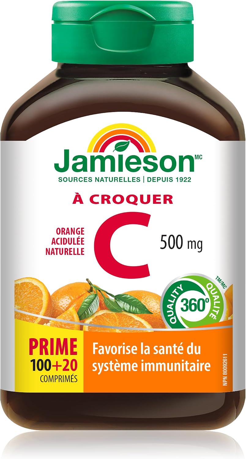 Jamieson Vitamina C Naranja 500mg 120 Comprimidos