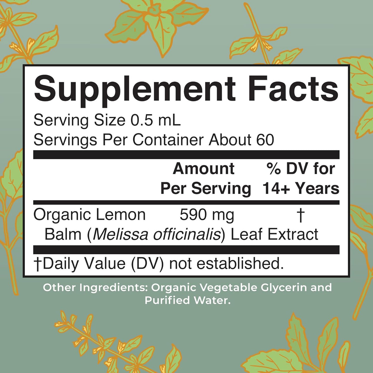 MARYRUTH'S Organics Extracto Líquido de Hoja de Melisa Orgánico - 30 ml – Image 2