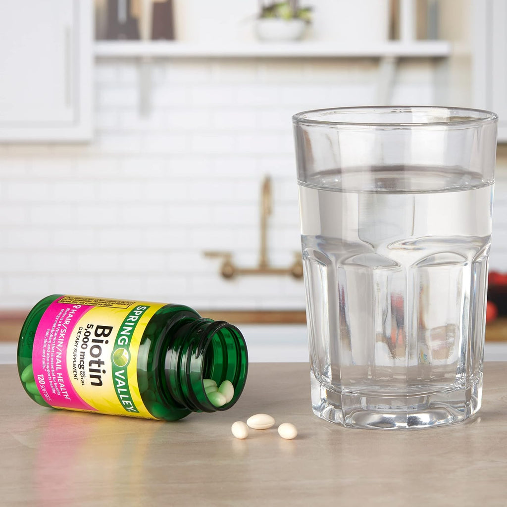 Biotina 5000 mcg – Super Potencia – 120 Cápsulas Blandas