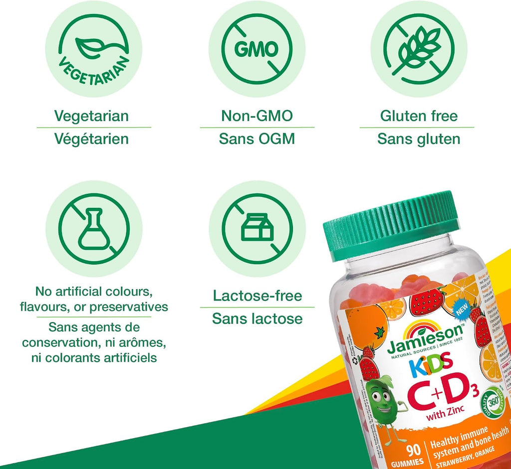 Gominolas de Vitamina C + D3 + Zinc para Niños