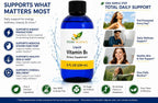 Líquido de Vitamina B5 (Ácido Pantoténico) – 192 Dosis – Alta Absorción – Vegano, Sin Alcohol, Sin OGM – 236 ml