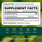DIM Supplement 500mg - Diindolylmethane – Vegano, Non-GMO, Sin Gluten - 90 Cápsulas