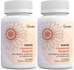 Cenffitio Apigenina Liposomal 500mg - Fórmula Senolítica con Fisetina, Quercetina y Teaflavinas - 8 Meses de Suministro