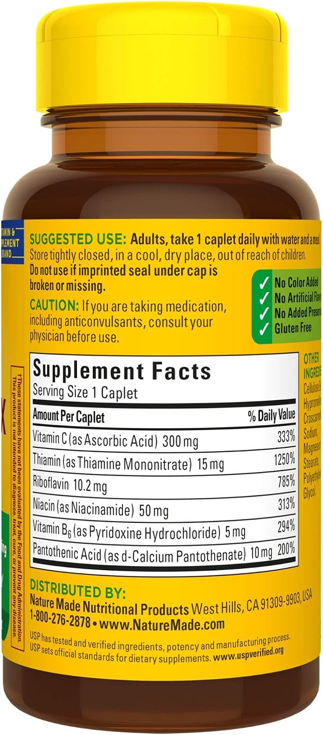 Nature Made B-Complex con Vitamina C, 100 Comprimidos