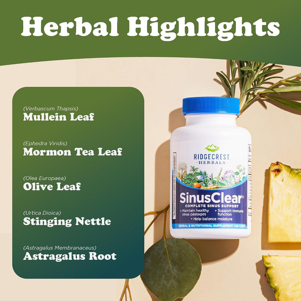 RidgeCrest Herbals SinusClear - Complete Sinus and Respiratory Health Formula