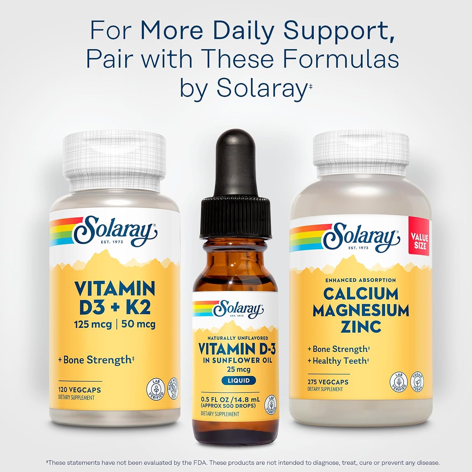 Solaray Liquid Vitamin D3 – 25 mcg (1000 IU) per Drop – 15 ml (0.5 oz)