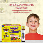 GirafKids Super Vitamins - Multivitamínico infantil con jalea real y propóleo - 10 viales sabor frutas del bosque