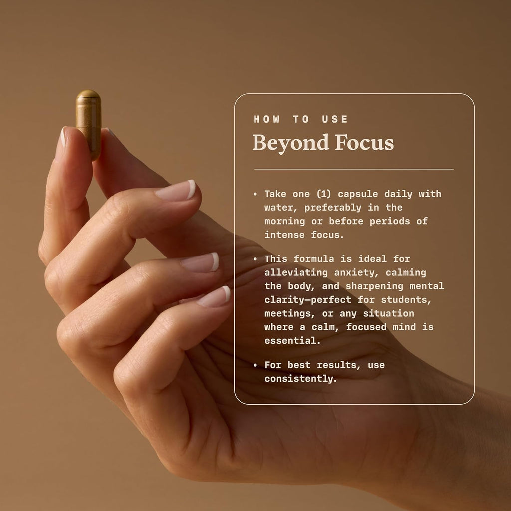 Beyond Focus Organic Mushroom Supplement - 30 Cápsulas