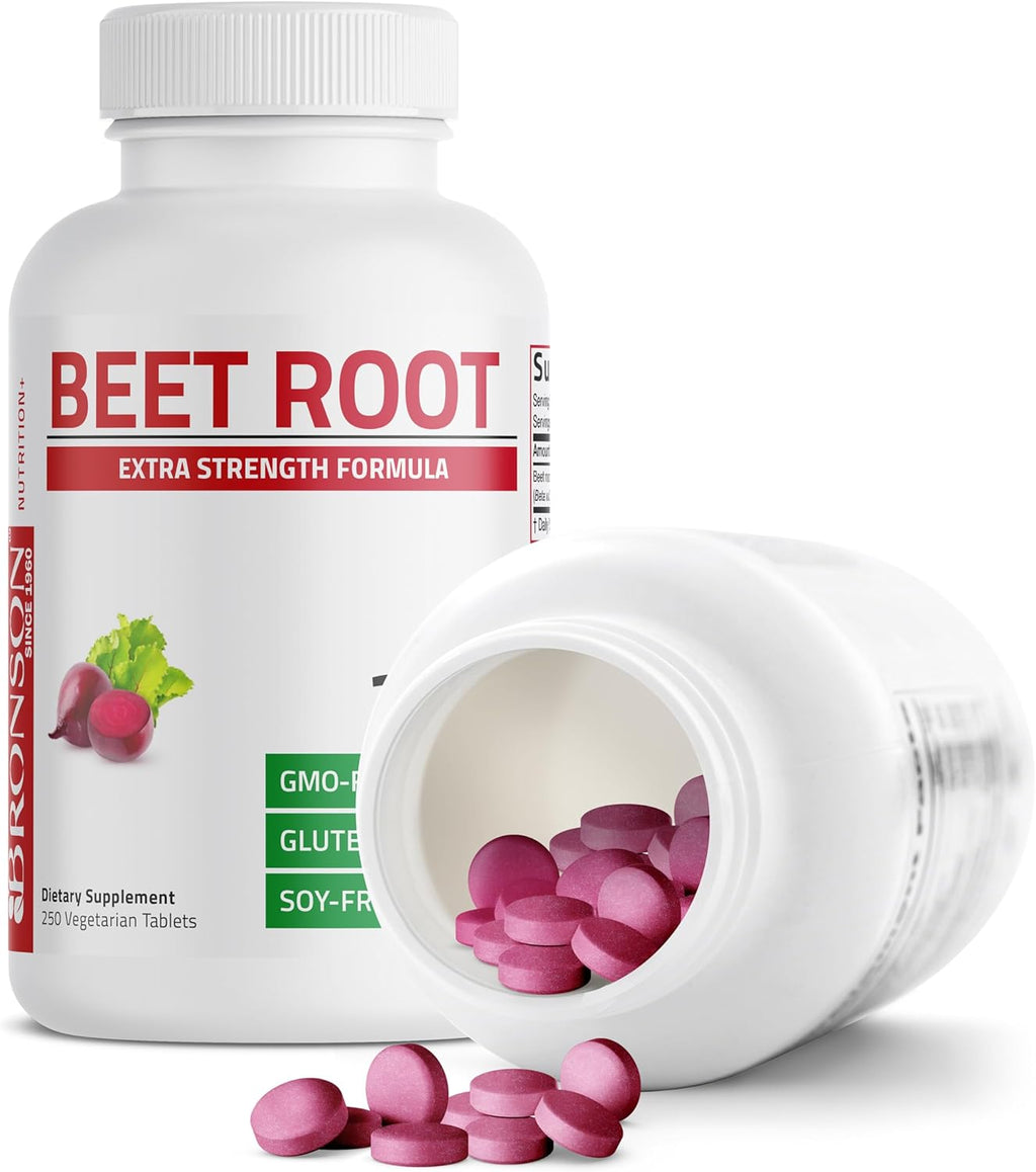 Bronson Beet Root Extra Strength, 250 Comprimidos Vegetarianos