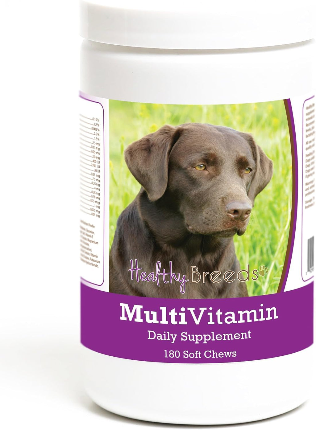 Healthy Breeds Labrador Retriever Multivitamínico masticable para perros 180 comprimidos