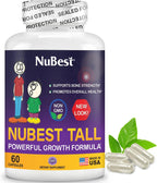 NuBest Tall | Apoya la salud ósea, el sistema inmunológico y el bienestar general con calcio, colágeno y hierbas para niños y adolescentes | 60 cápsulas