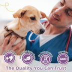 ZEBORA Probióticos para Perros, para la Salud Digestiva, con Calabaza, Enzimas Digestivas, Omega-3, Apoya la Salud Intestinal e Inmune, 120 Masticables Liofilizados