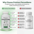 Pterostilbeno 100mg – 60 Cápsulas – Pristine's