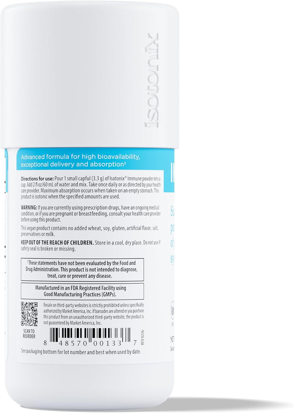 Isotonix Immune - Complemento alimenticio con Wellmune, 30 sobres