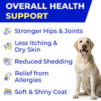 PAWFECTCHEW Aceite de Pescado para Perros - Omega-3 Natural - Apoyo para Piel y Pelaje - Suplemento Líquido con EPA y DHA - 473ml (16oz)