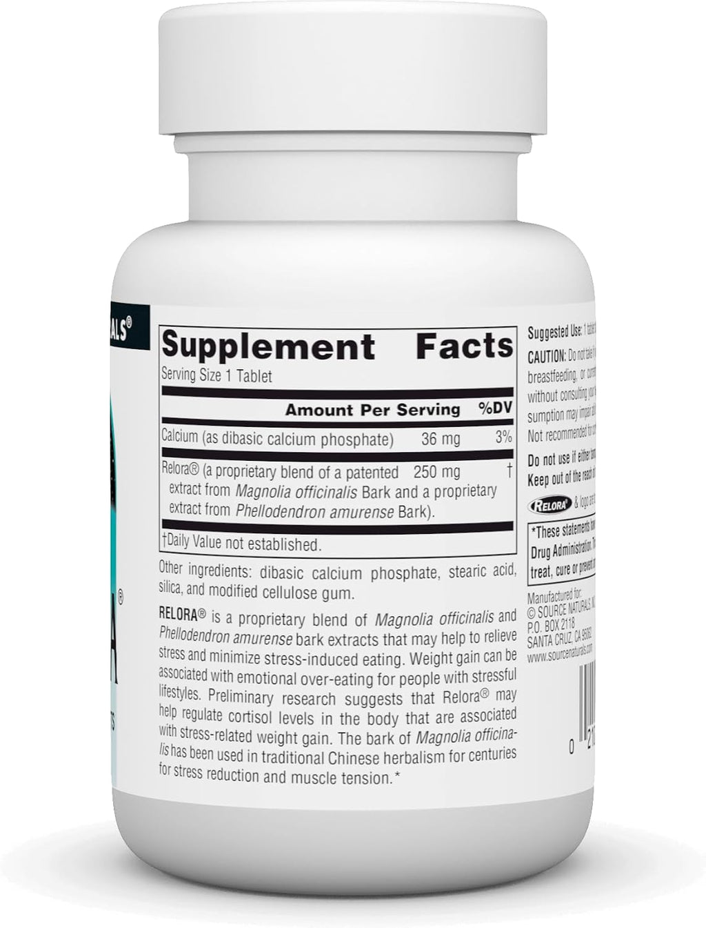 Source Naturals Relora 250 mg – 90 Tabletas