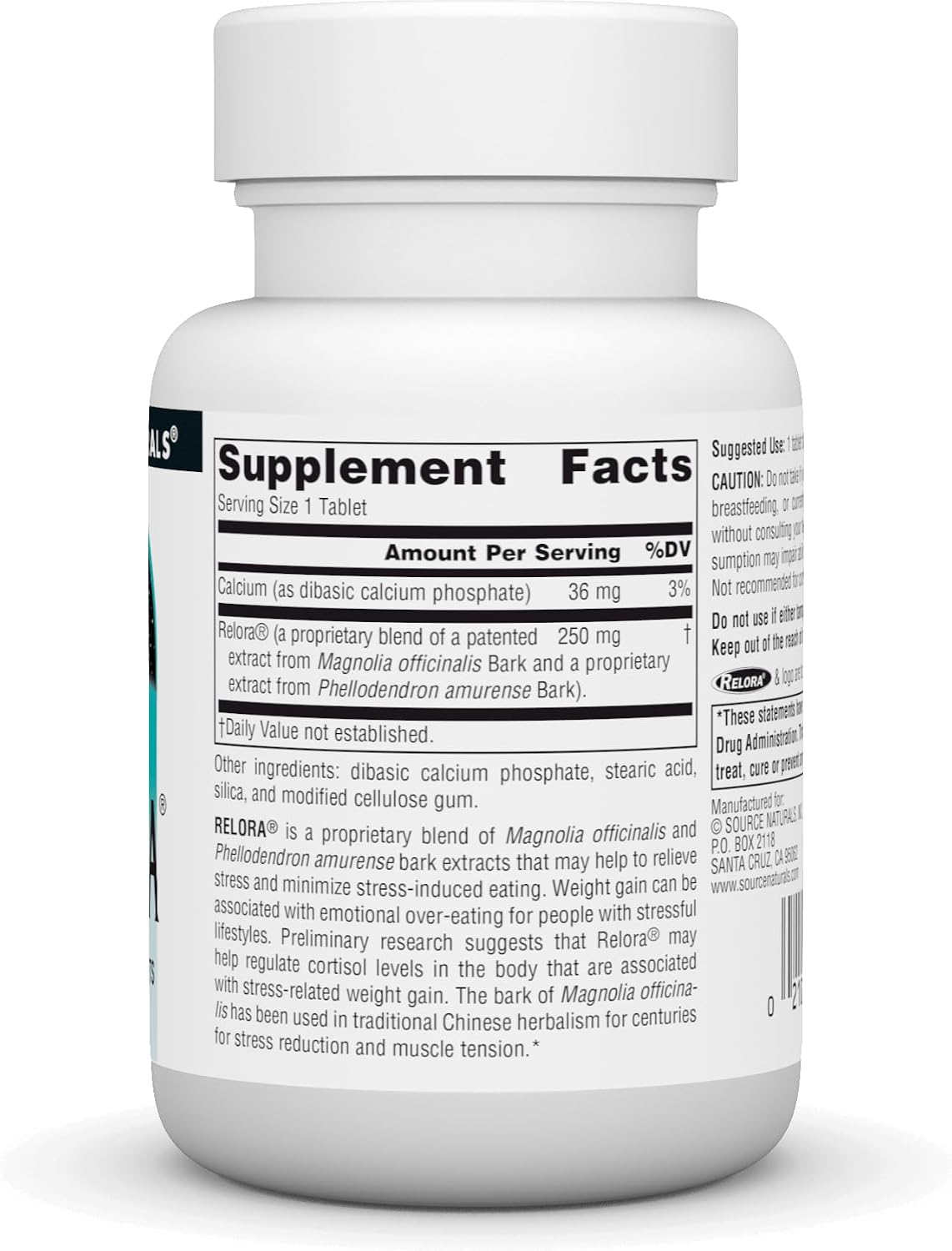 Source Naturals Relora 250 mg – 90 Tabletas