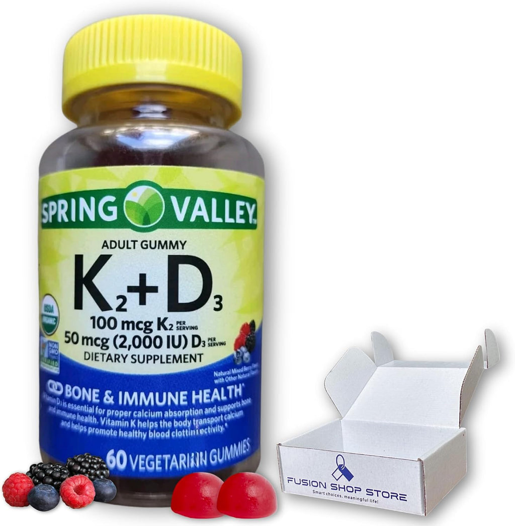Vitamina D3 y K2 Gominolas 2000 UI + 100 mcg - 60 Gominolas Vegetarianas