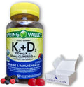 Vitamina D3 y K2 Gominolas 2000 UI + 100 mcg - 60 Gominolas Vegetarianas