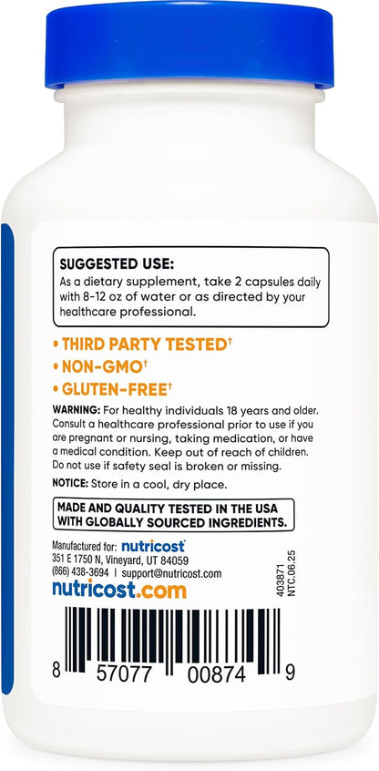 Nutricost Mucuna Pruriens 400mg, 120 – Sin gluten ni soja: adecuado para personas con intolerancias. – Image 4