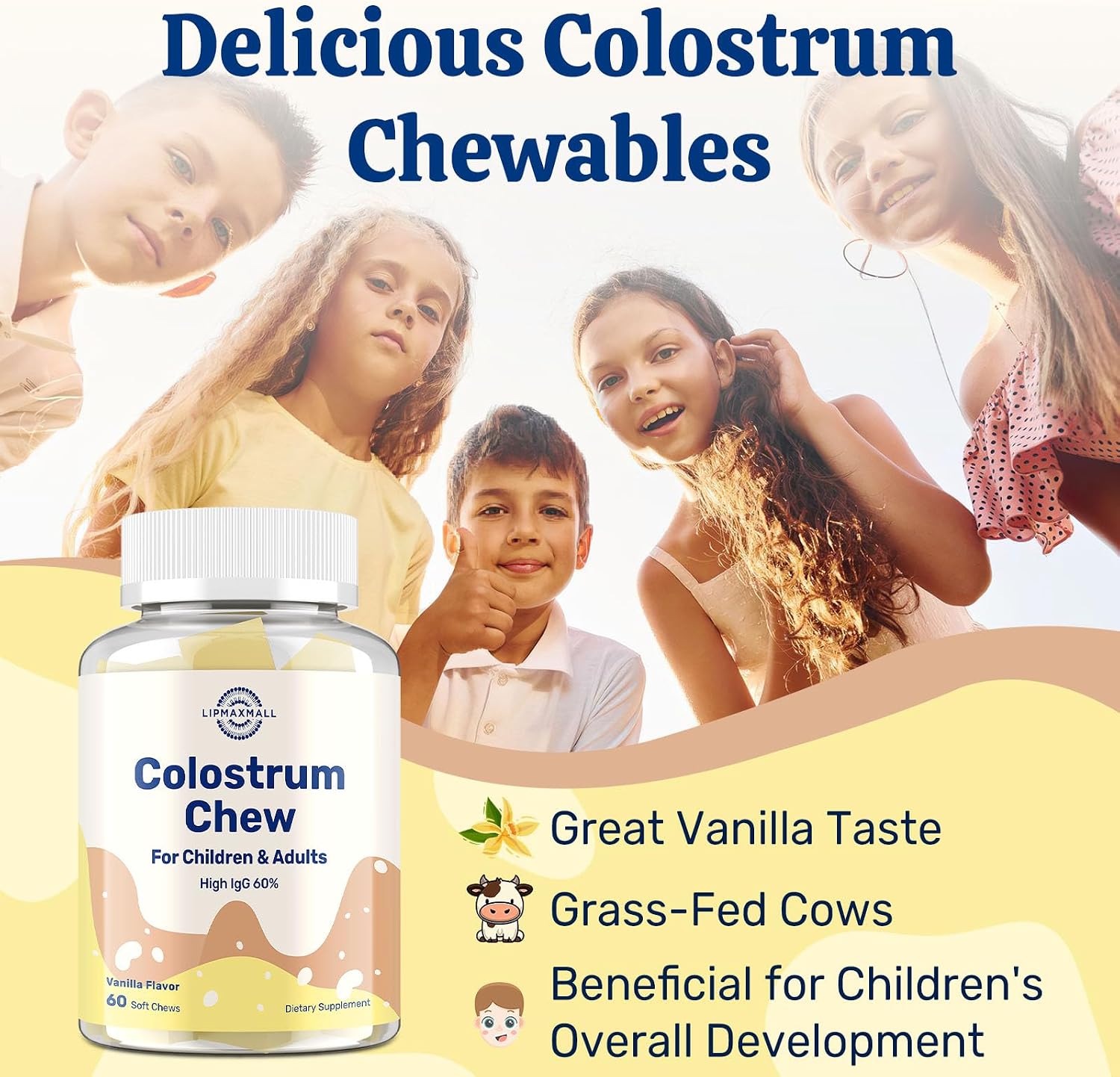 Calostro Bovino 60% IgG - 60 Comprimidos Masticables