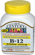 21st Century, B-12, 2500 mcg, 110 Comprimidos - Pack de 2